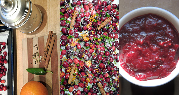 Ofen-gebackene Cranberrysauce – roasted cranberry sauce – kuechenkitchen