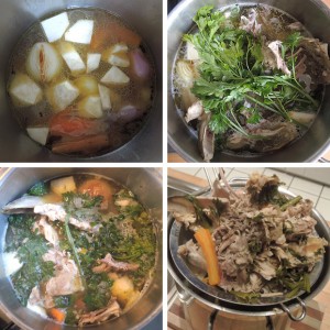 Turkey carcass soup stock – Truthahnbrühe – kuechenkitchen