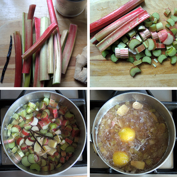 Rhabarbersirup mit Ingwer und Vanille – rhubarb and ginger syrup ...