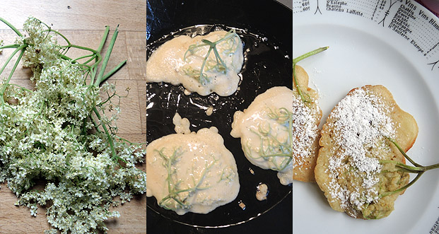 Holderküchle – elderflower pancakes – kuechenkitchen