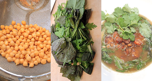 Kichererbsensuppe mit Spinat – chickpea soup with spinach – kuechenkitchen