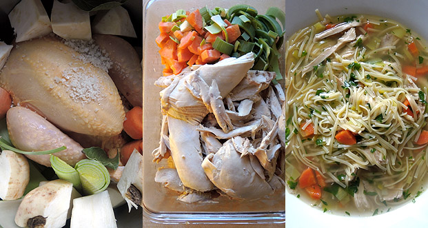 Hühnersuppe, klassisch – classic chicken soup – kuechenkitchen