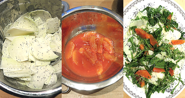 Kohlrabi-Rucolasalat mit Zitrusdressing – kohlrabi salad with citrus ...